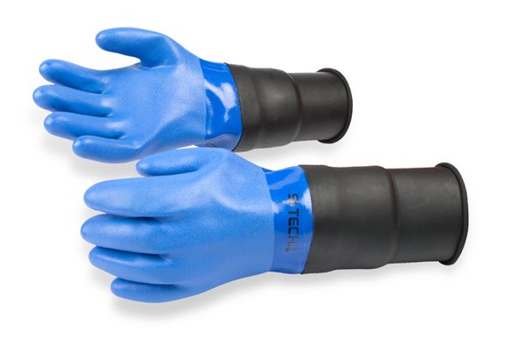 Blue PVC Glove - Extended cuff X-Large thumbnail