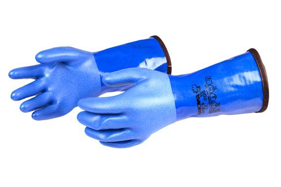 Sober Surrey Helligdom Blue PVC Glove - Tørdragtshandsker - Pro Dive Dykkercenter